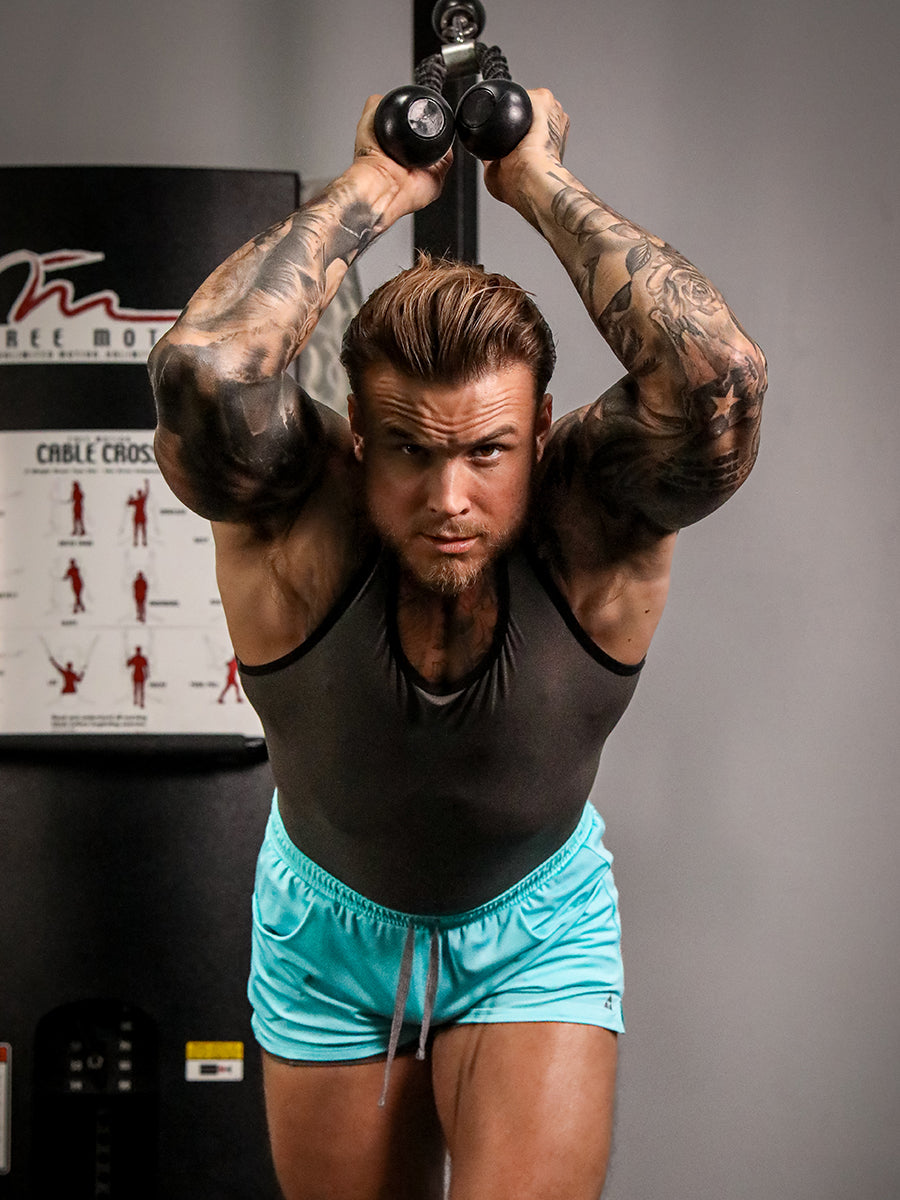 men's turquoise shorts - Body Aware