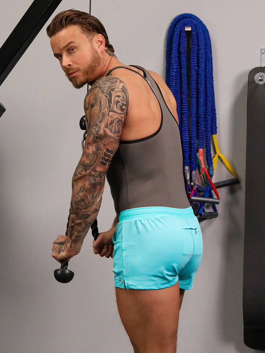 men's turquoise shorts - Body Aware