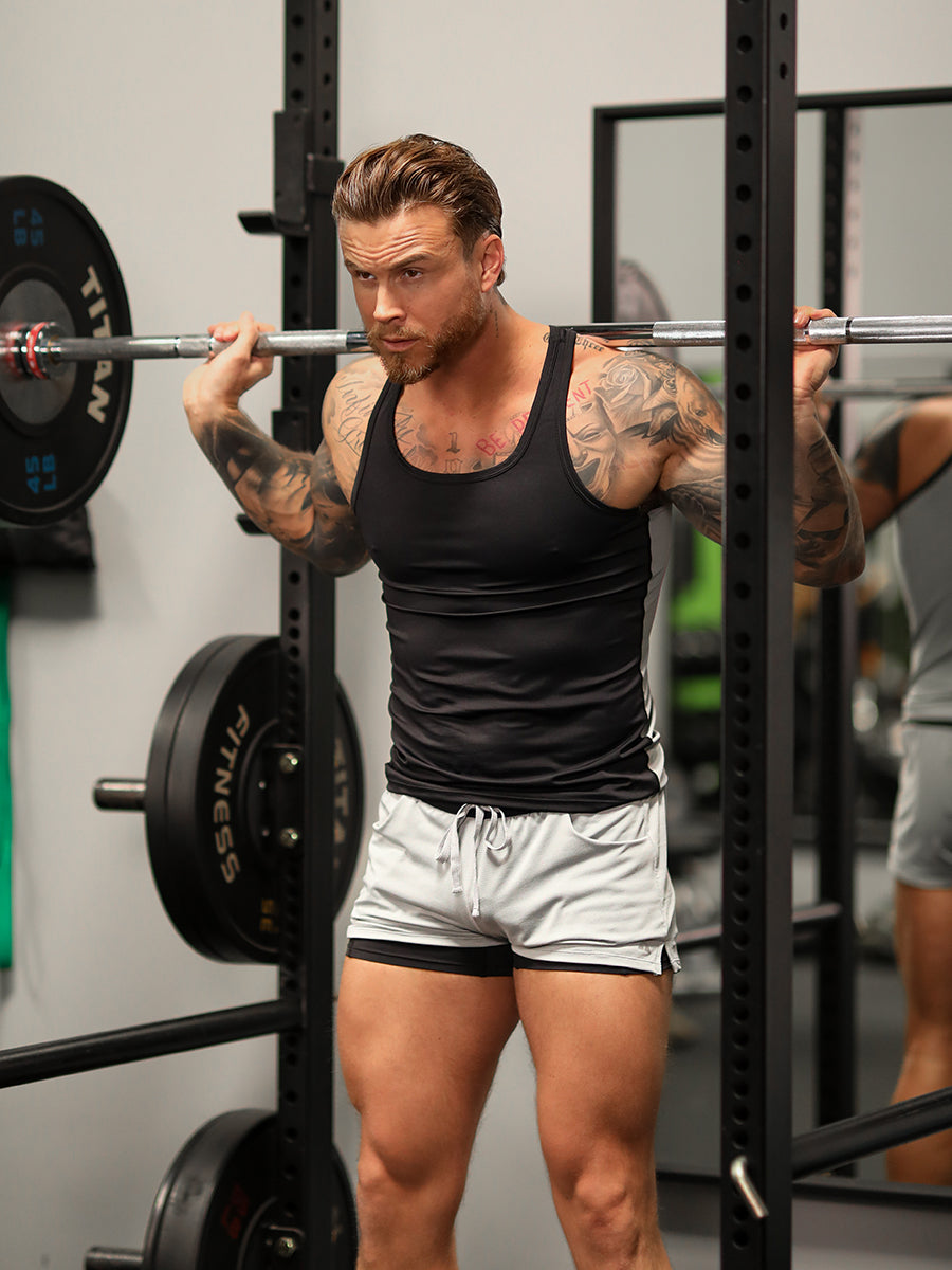 Men's Black Sports Tank Top - Sexy Athleticwear For Men - Body Aware Men's Black Sports Tank Top - Sexy Athleticwear For Men - Body Aware