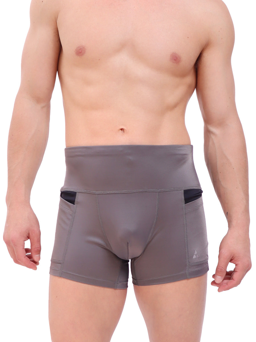 men's grey athletic shorts - Body Aware