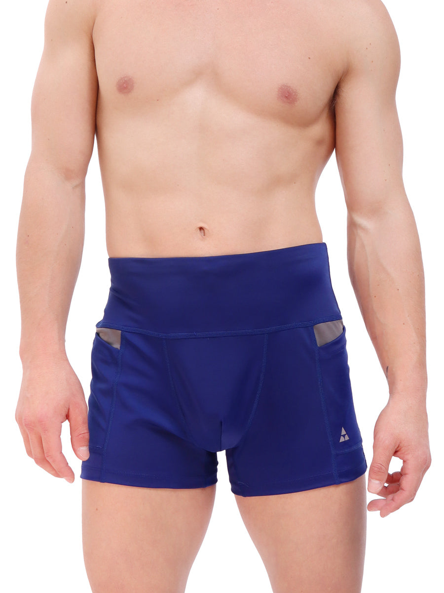 men's blue athletic shorts - Body Aware