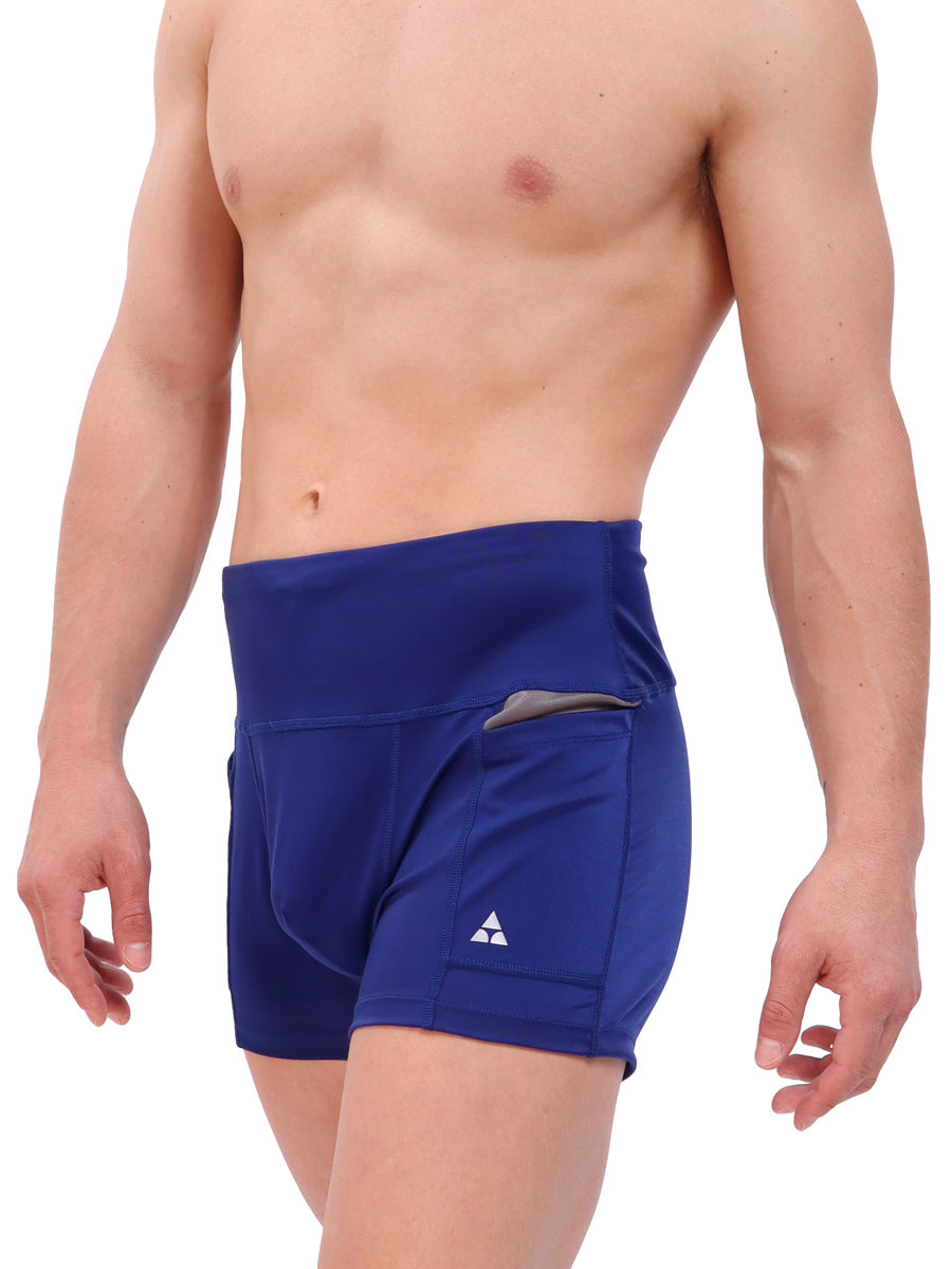 men's blue athletic shorts - Body Aware