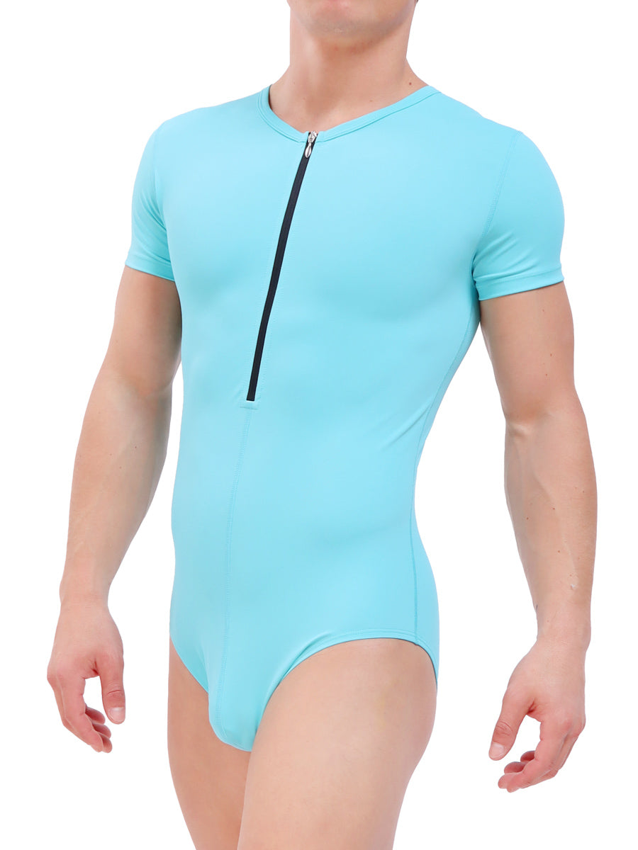 men's turquoise t-shirt bodysuit - Body Aware