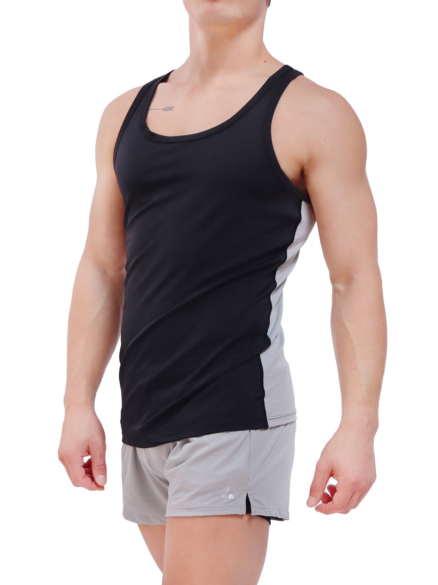 men's black sports tank top - Body Aware
