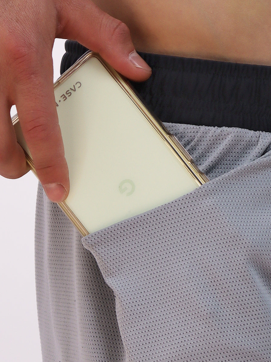 men's grey athletic shorts - Body Aware