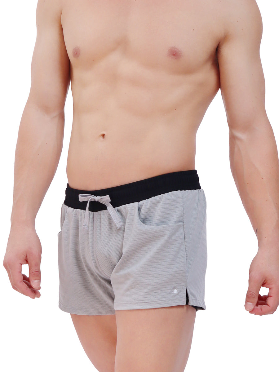 men's grey athletic shorts - Body Aware