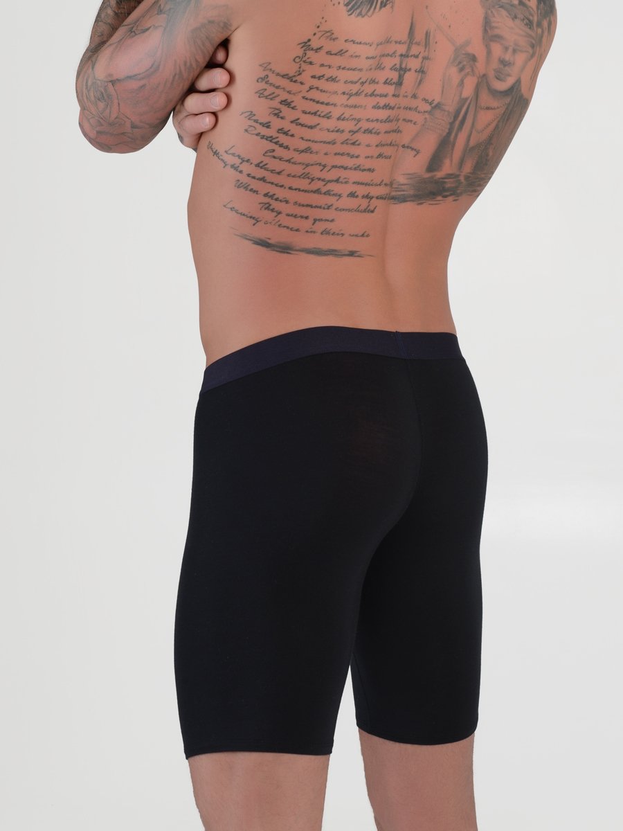 men's black modal boxers