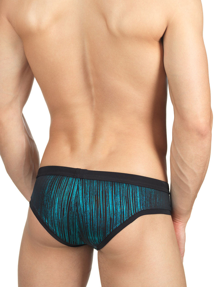 Men's metallic swim brief