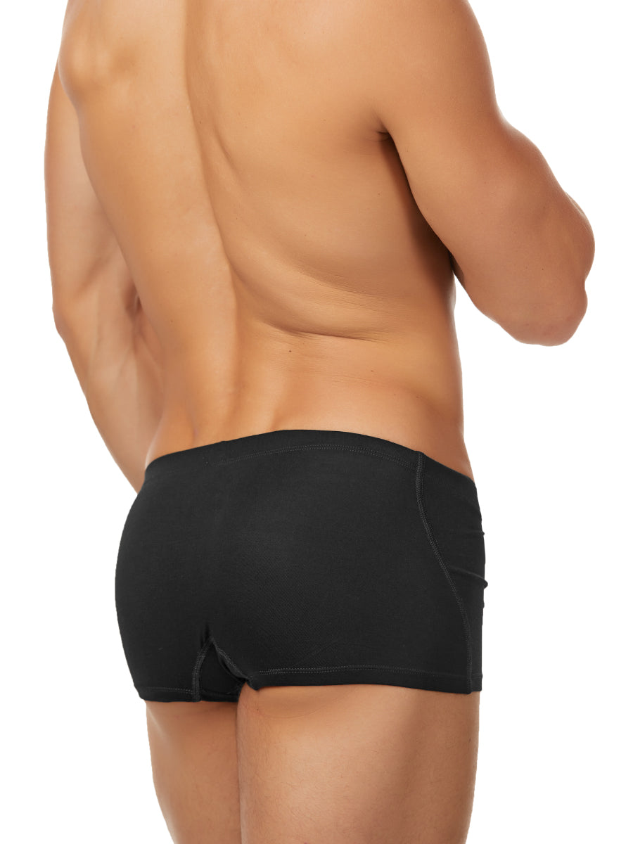 Men's black bamboo boxers