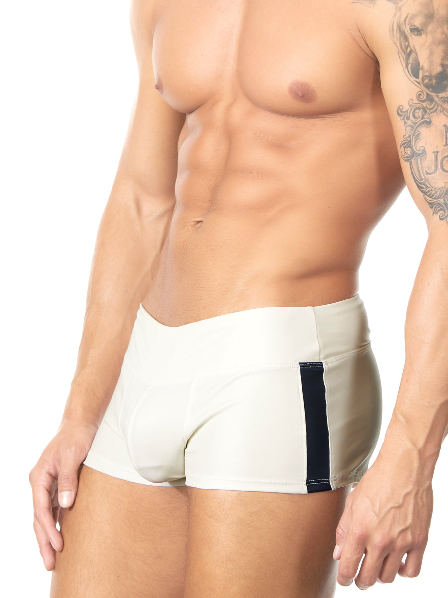 Men's white pleather short