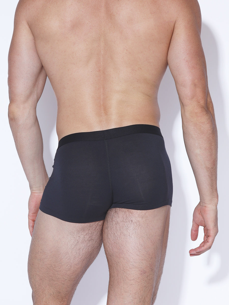 men's black soft modal boxer briefs - Ace + Indigo