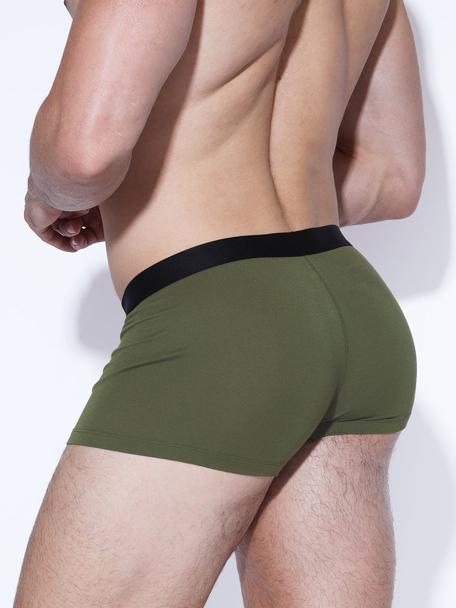 men's green soft modal boxer briefs - Ace + Indigo