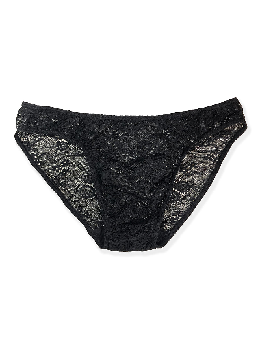 men's black lace panties