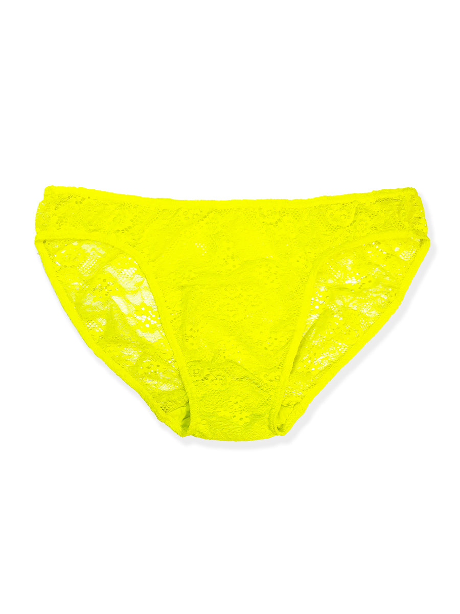 men's yellow lace panties