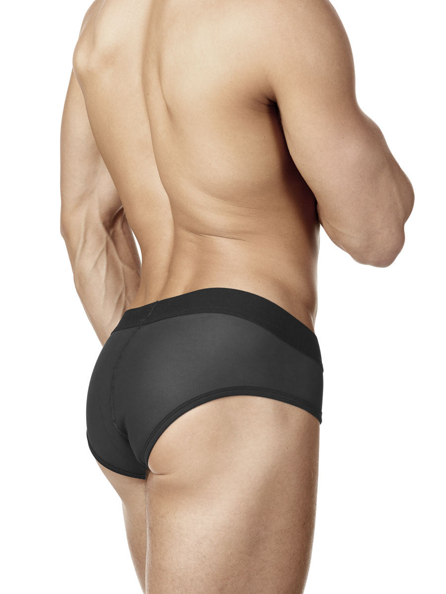 Men's black neoprene brief
