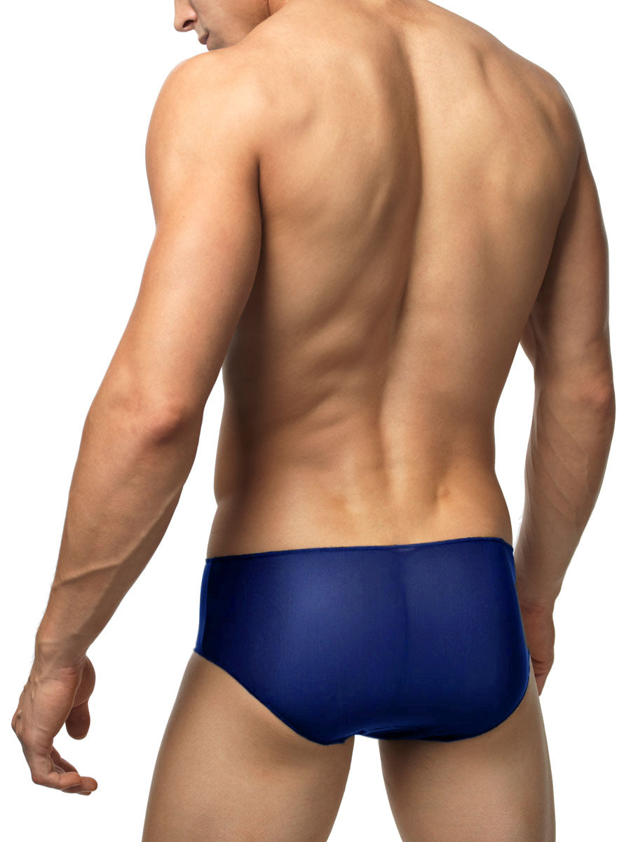 Men's navy see-thru brief