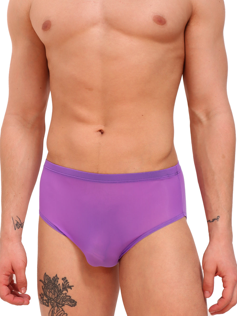 Men's Purple High-Waisted Brief - Sexy Underwear For Men - Body Aware