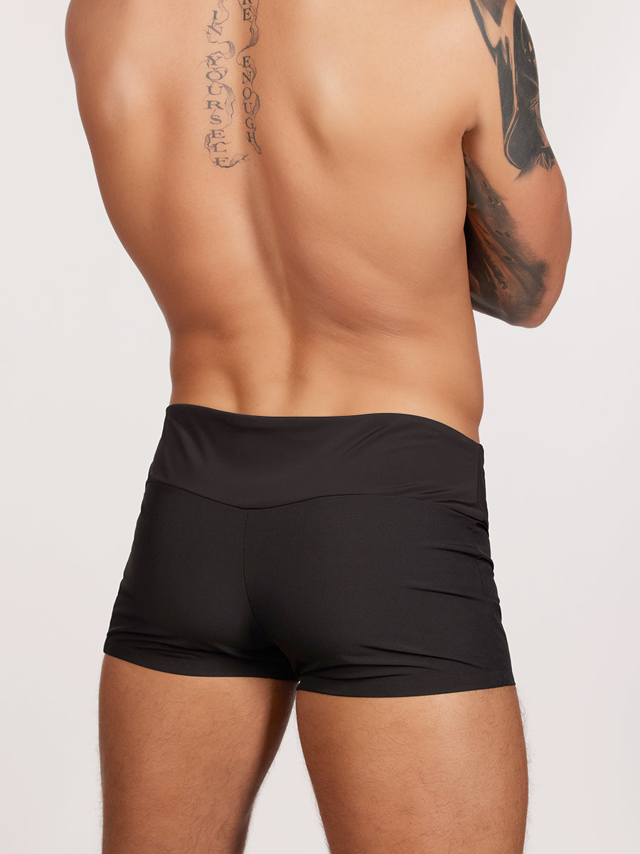 men's black yoga shorts - Body Aware