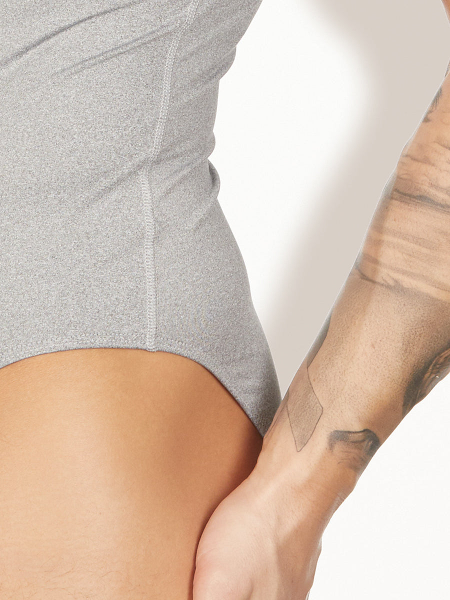 men's grey bodysuit