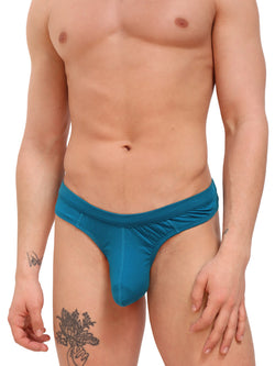 men's blue organic cotton thong - Body Aware