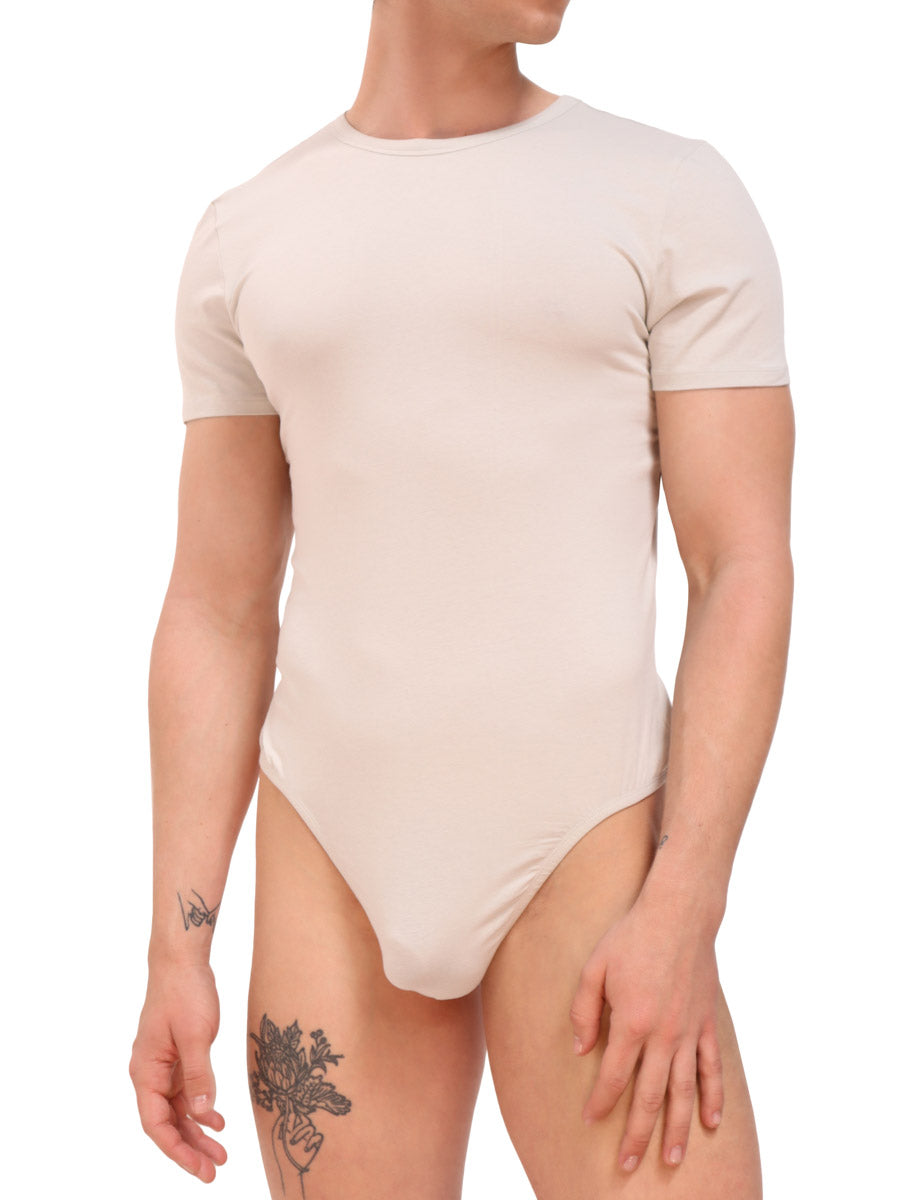 men's grey short-sleeve bodysuit - Body Aware