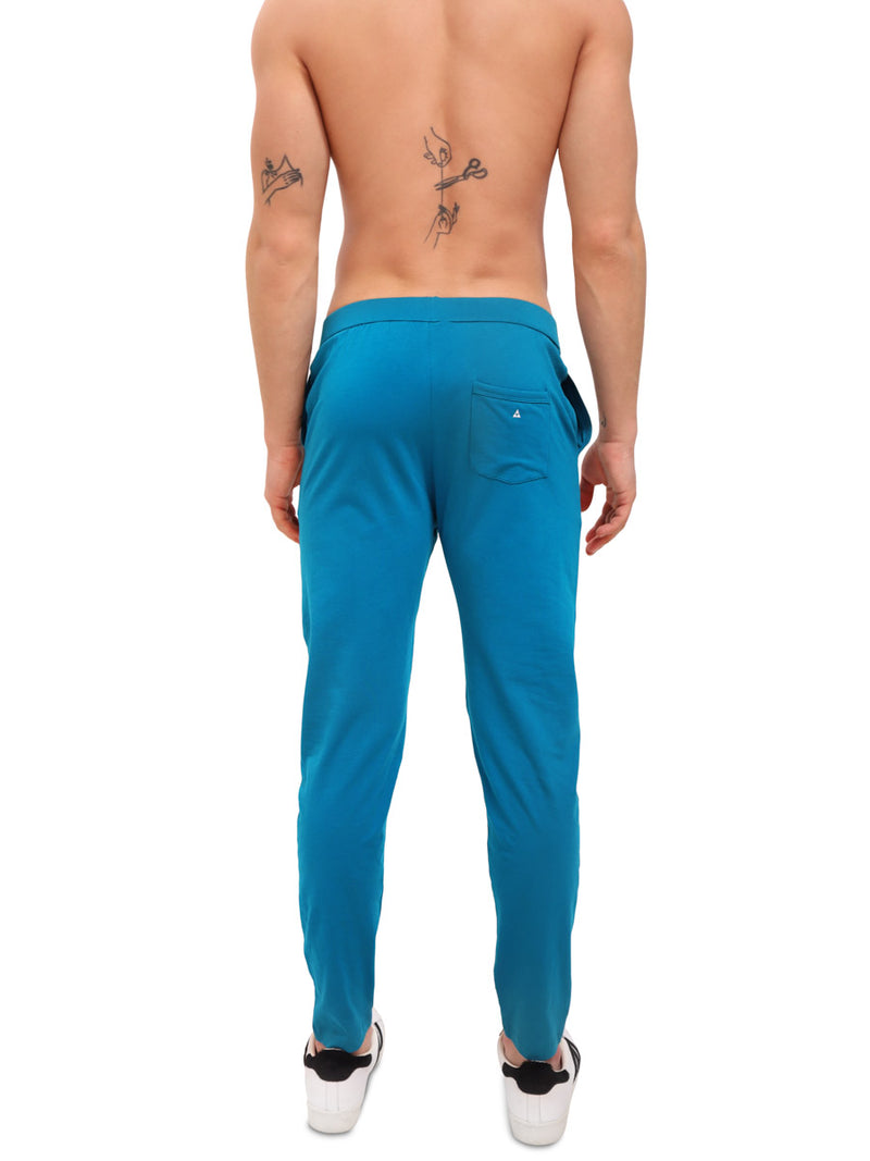 men's blue organic cotton lounge pants - Body Aware