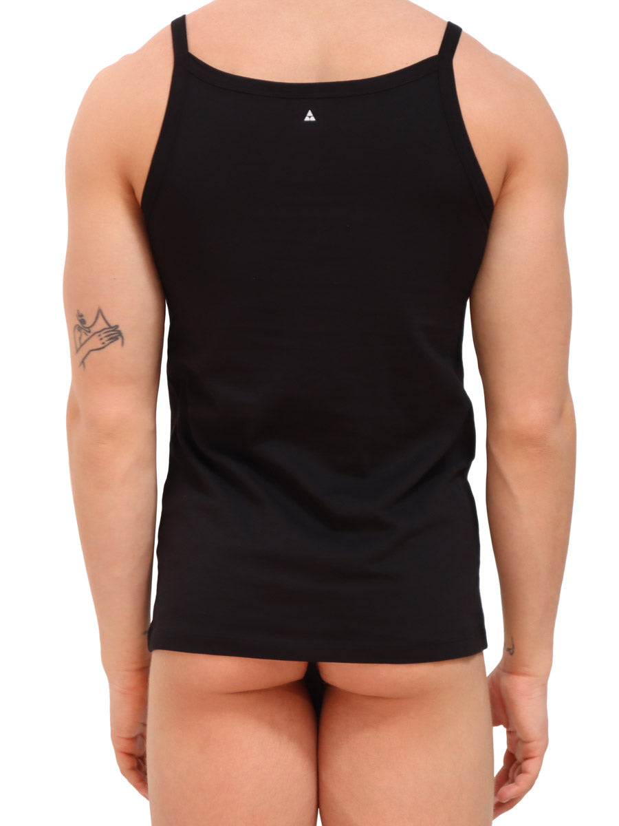 Men's Black Organic Cotton Tank Tops-Eco-Friendly Underwear-Body Aware