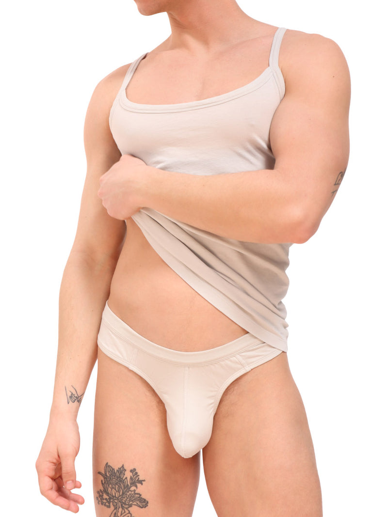 men's grey organic cotton tank top - Body Aware