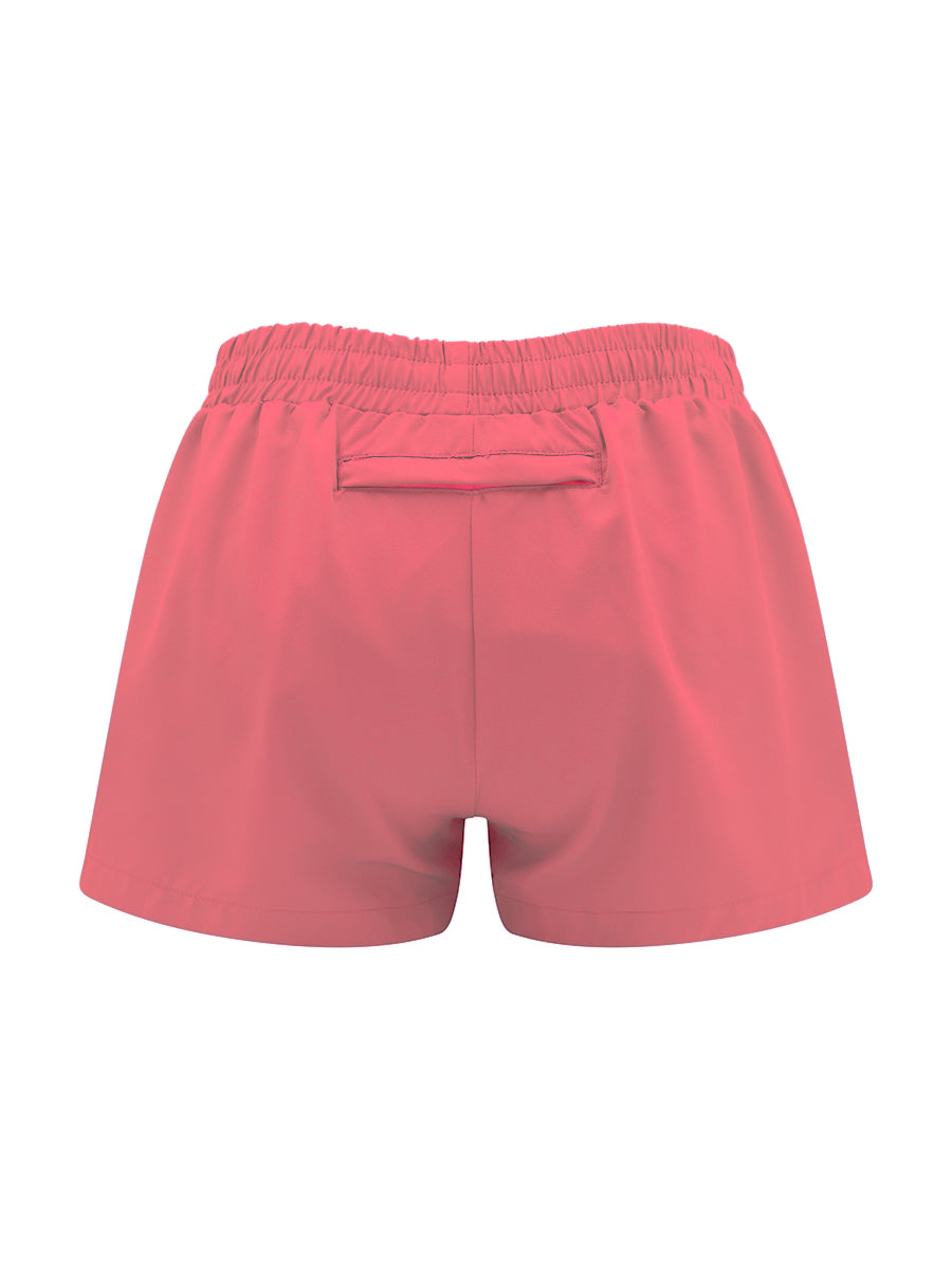 Pink shorts on a white background