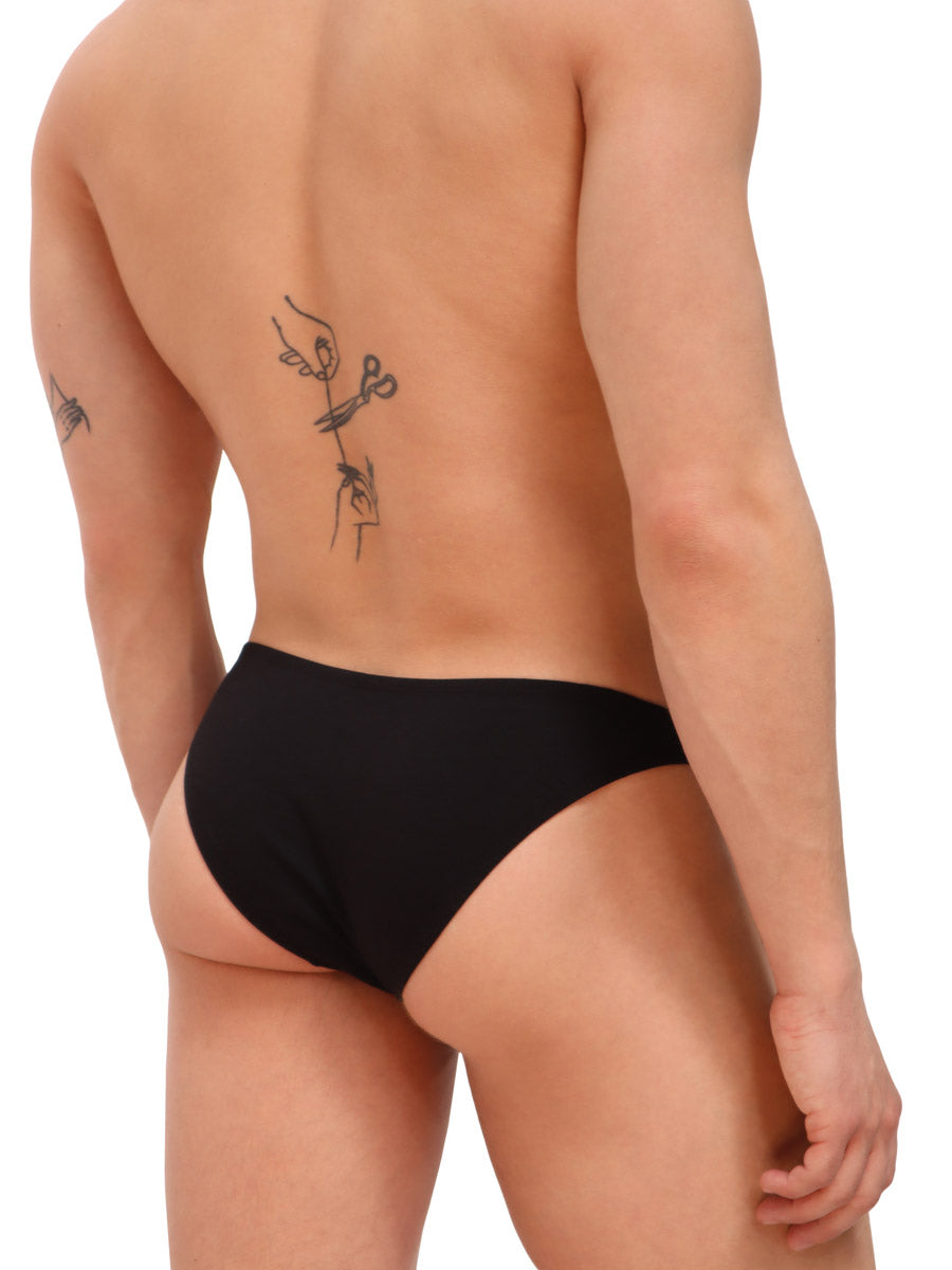 men's black cotton bikini briefs - Body Aware 