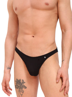men's black cotton bikini briefs - Body Aware 