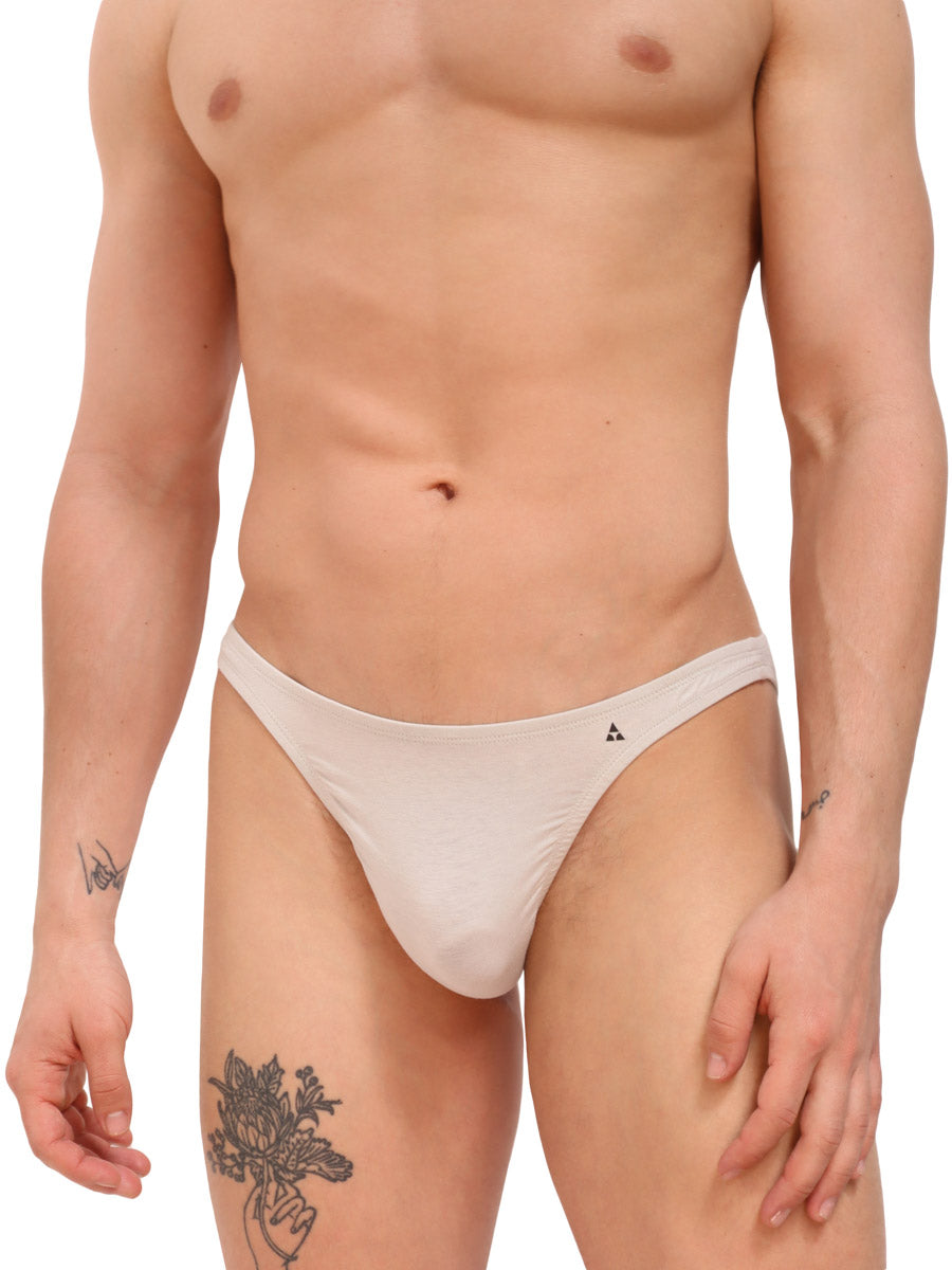 men's grey organic cotton bikini briefs - Body Aware