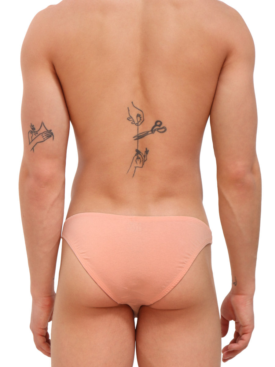 men's pink organic cotton briefs - Body Aware