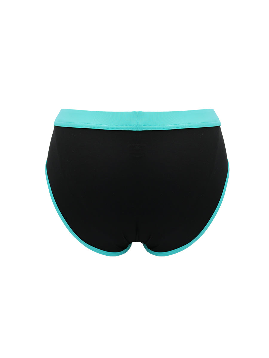 Black and teal men's underwear with a Body Aware logo, on a white background.