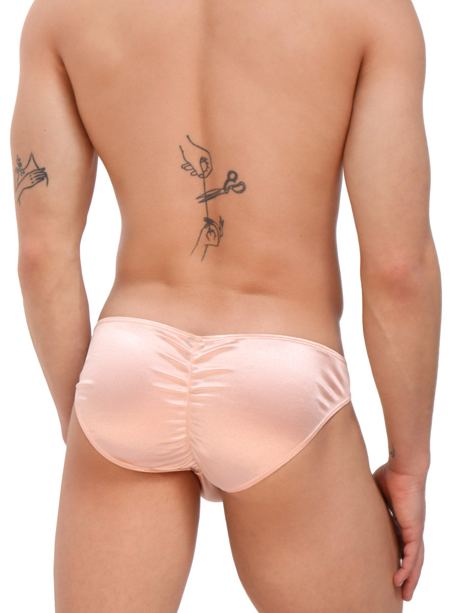 men's pink satin briefs - Body Aware