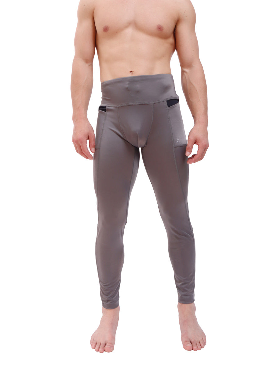 men's grey sports leggings - Body Aware