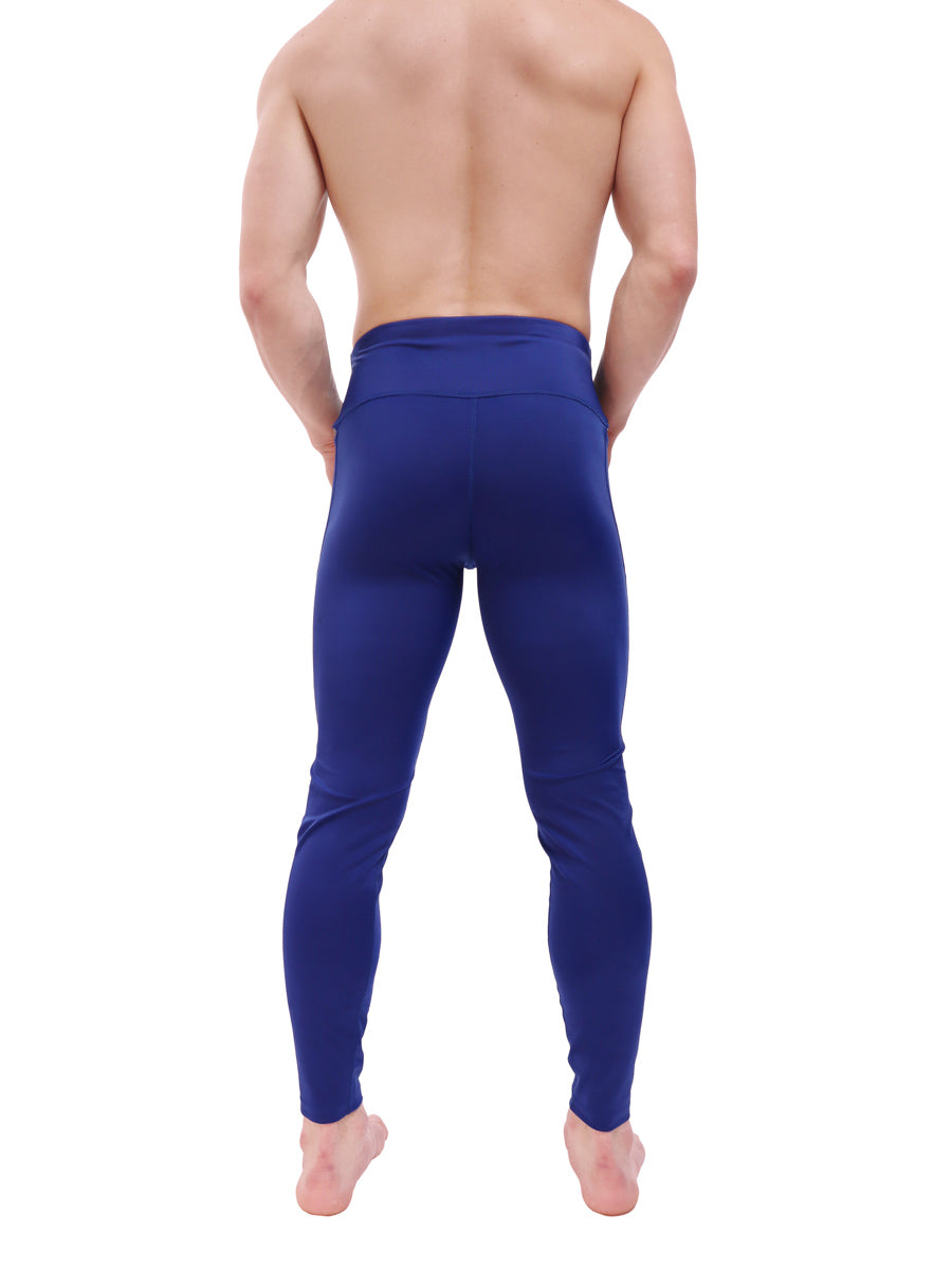 men's navy blue athletic leggings - Body Aware