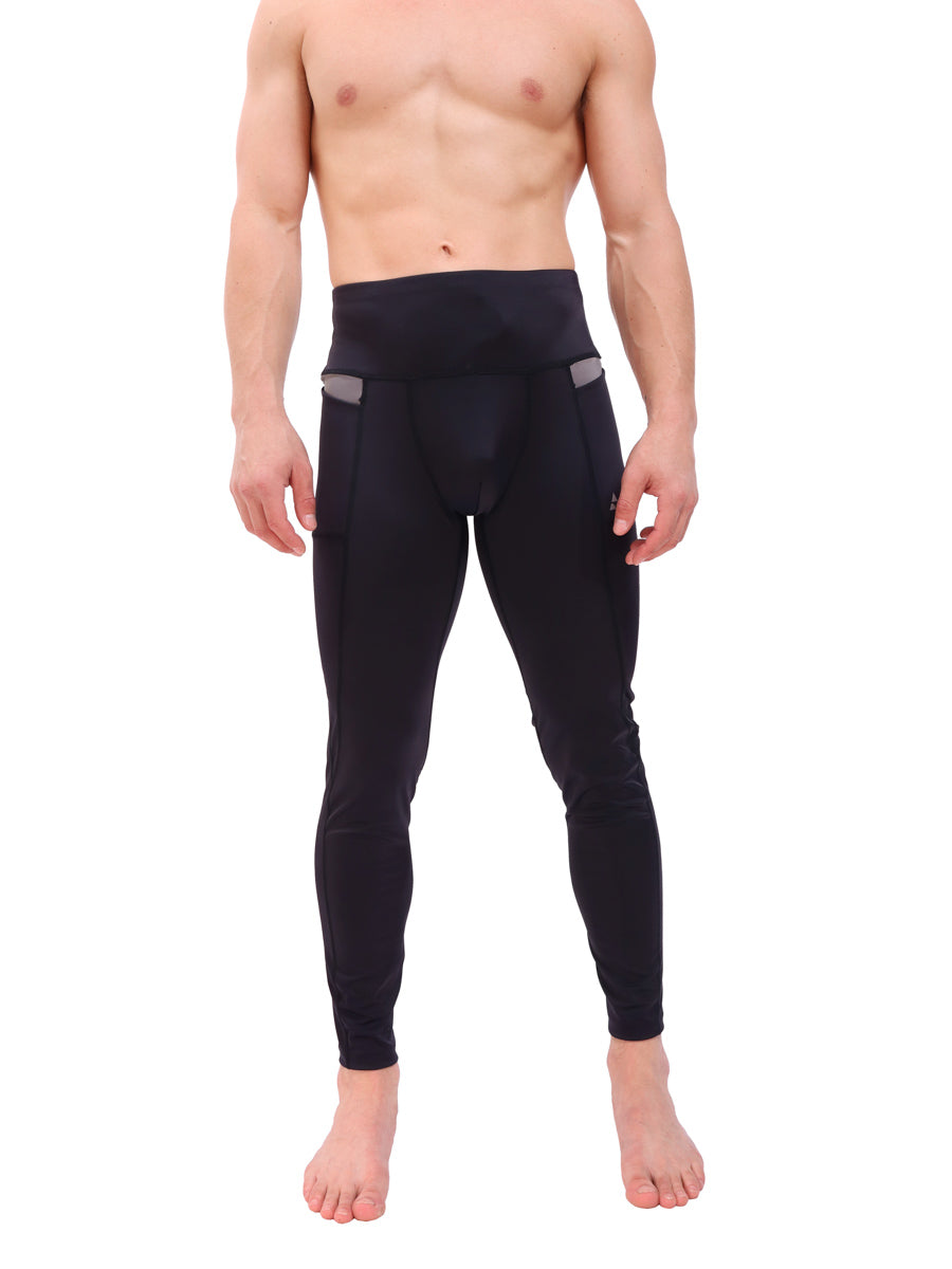 men's black athletic leggings - Body Aware