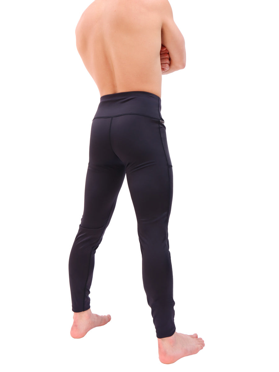 men's black athletic leggings - Body Aware