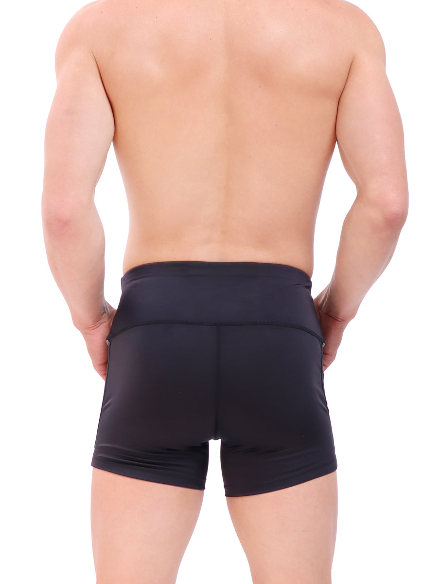 men's black athletic shorts - Body Aware