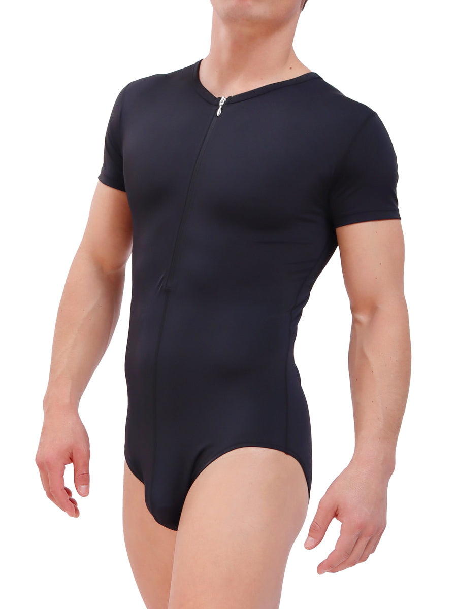 men's black t-shirt-bodysuit - Body Aware
