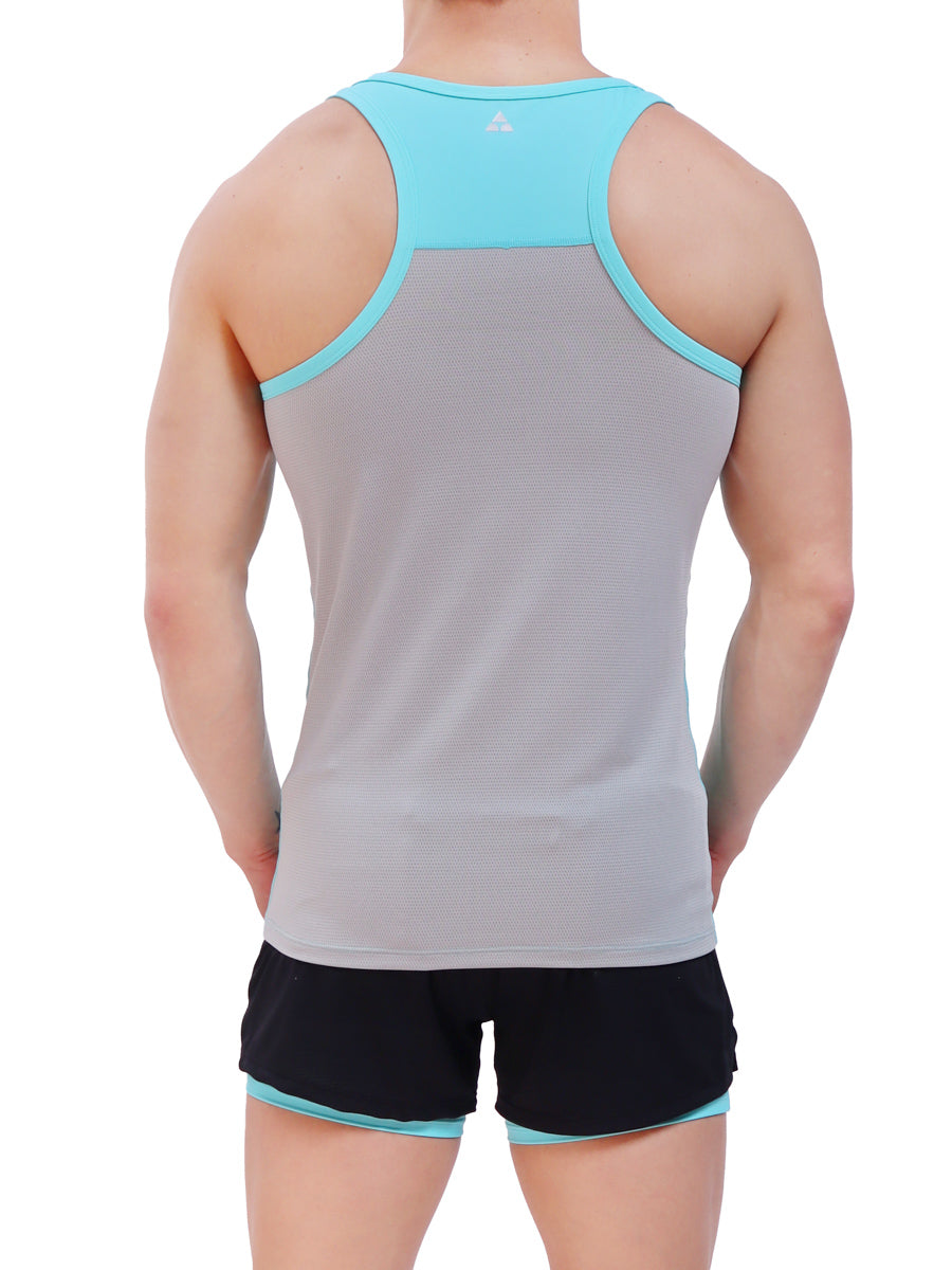 men's turquoise tank top - Body Aware