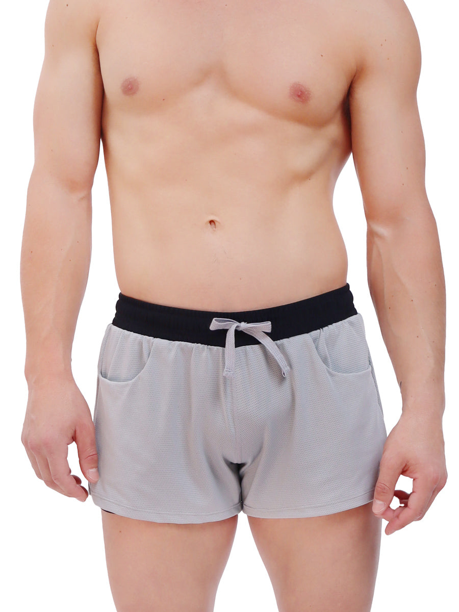 men's grey athletic shorts - Body Aware