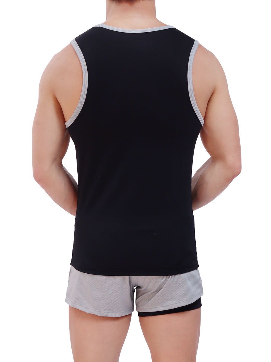 Men's Black Tank Top - Activewear For Men - Body Aware