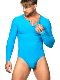 Everyday Ribbed Long-sleeve Thong Bodysuit