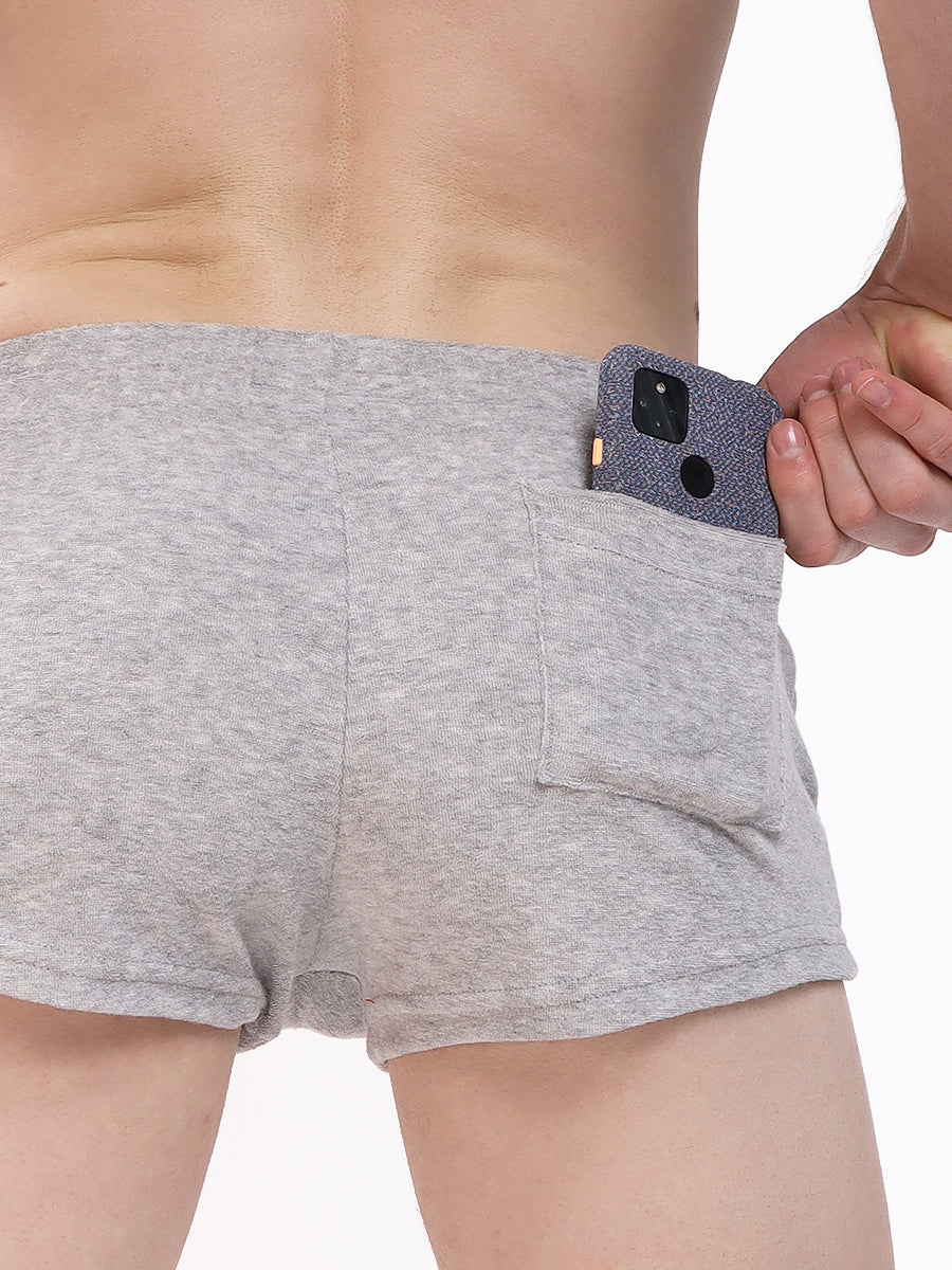 men's grey terry cloth shorts - Body Aware