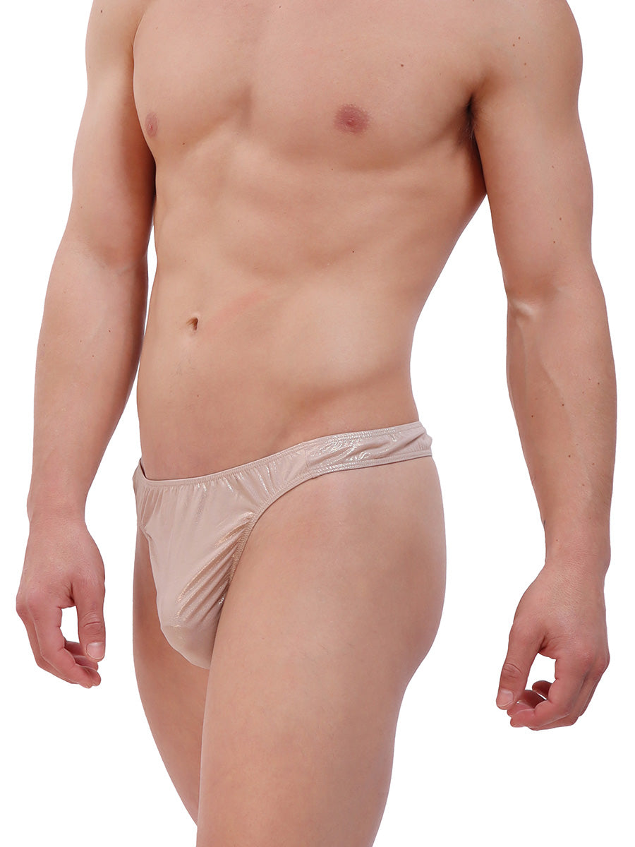 men's gold metallic thong - Body Aware