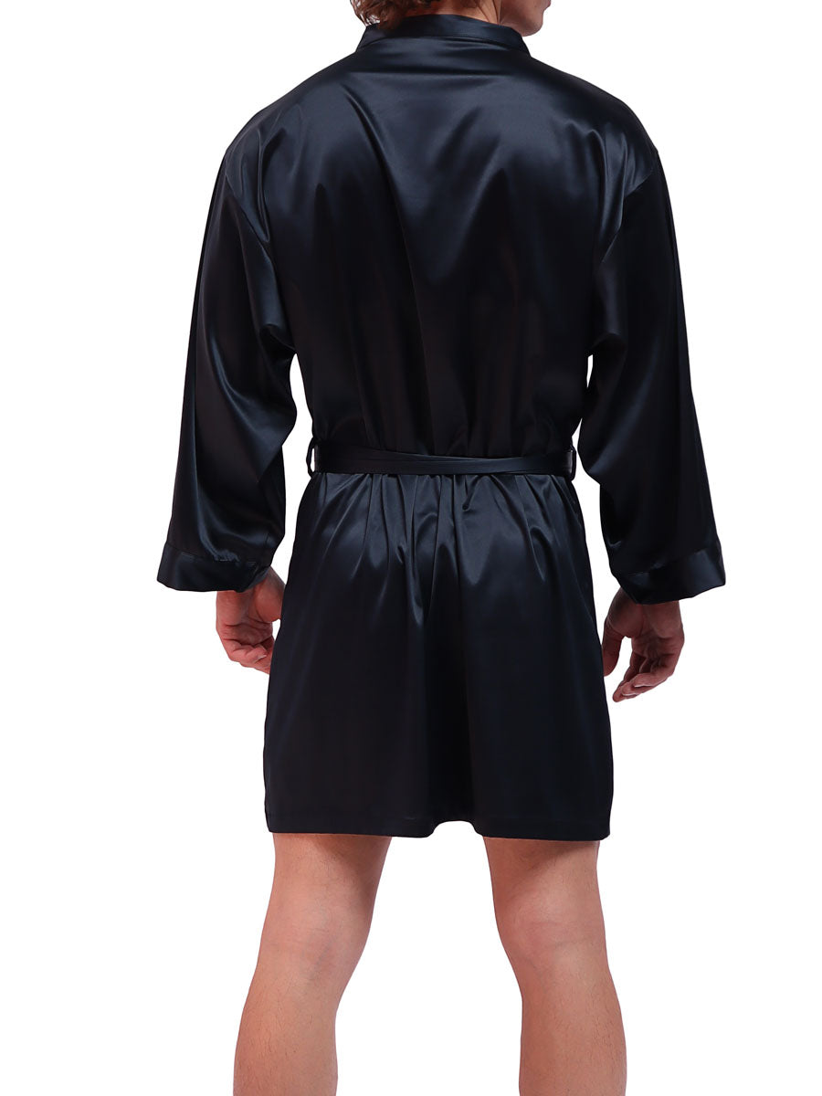 Men's Blue Organic Cotton Full Back Strappy Bodysuit - XDress