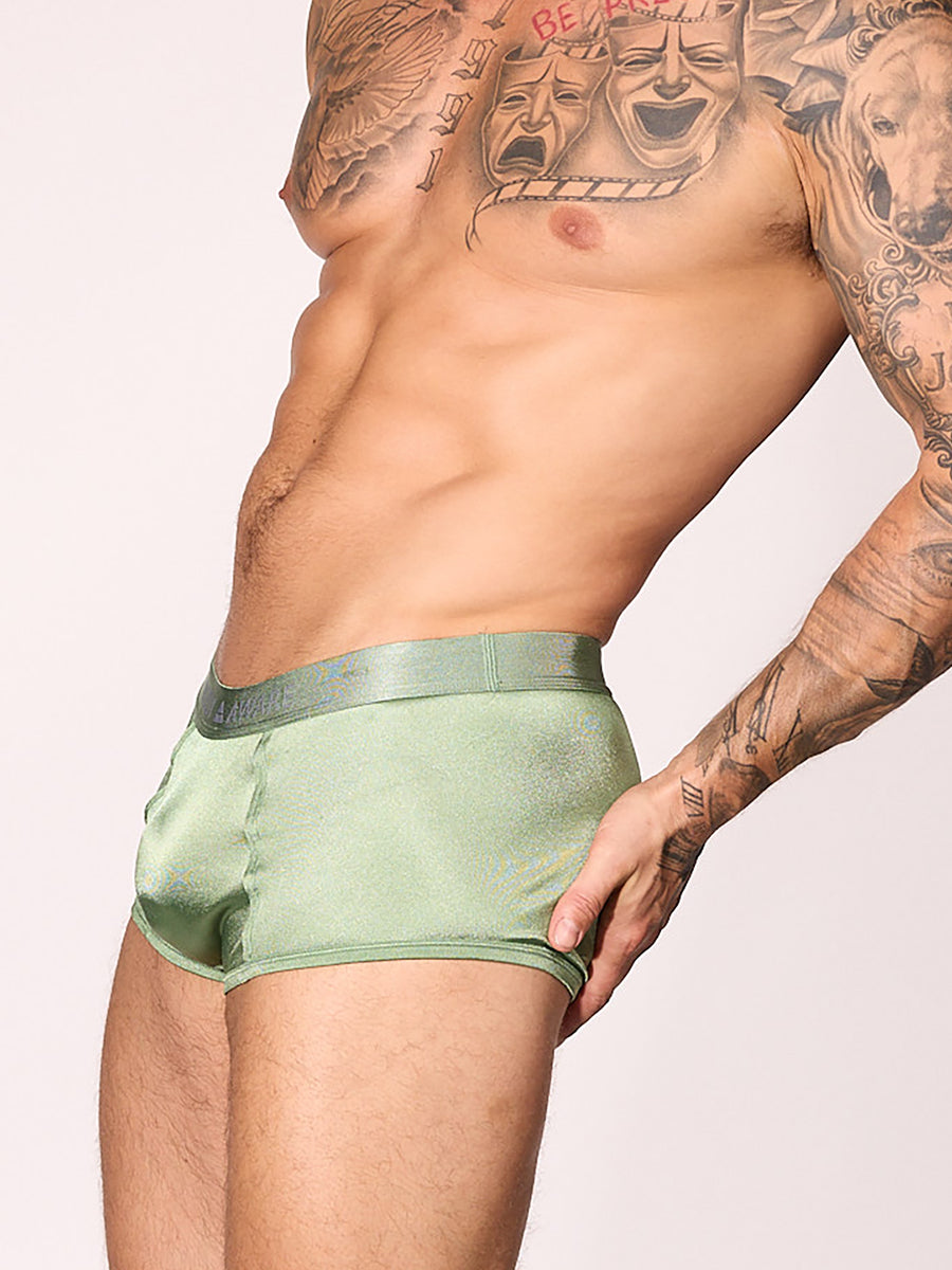 men's green satin boxers - Body Aware