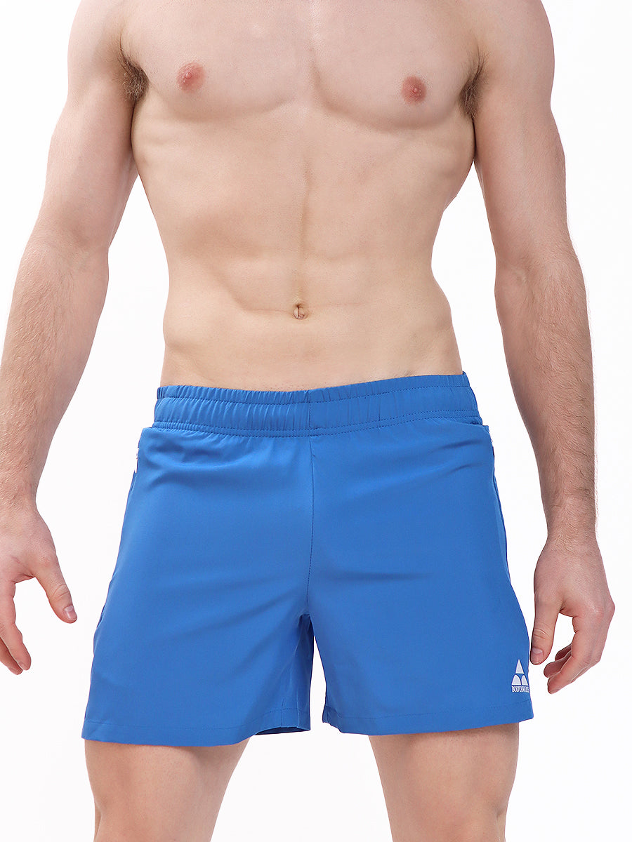 Men's Blue Gym Shorts Sexy Activewear For Men Body Aware